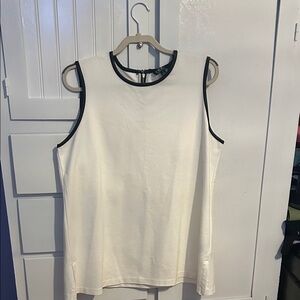 Ralph Lauren Ivory Tank Top with Dark Edges